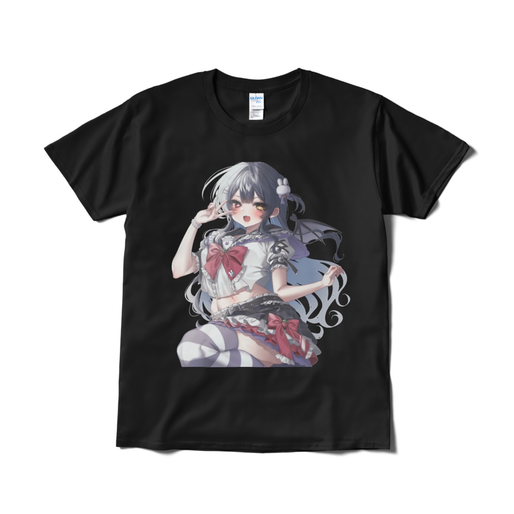恋兎ましろ苺セーラー黒Tシャツ