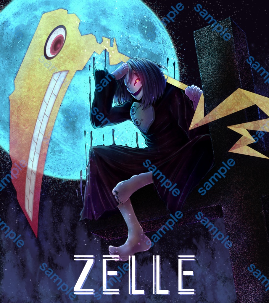 ビッグシルエットTシャツ -Zelle ゾグゾ- BLACK/WHITE