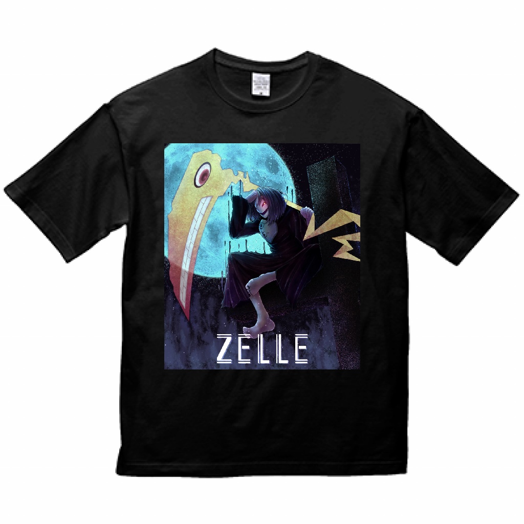 ビッグシルエットTシャツ -Zelle ゾグゾ- BLACK/WHITE