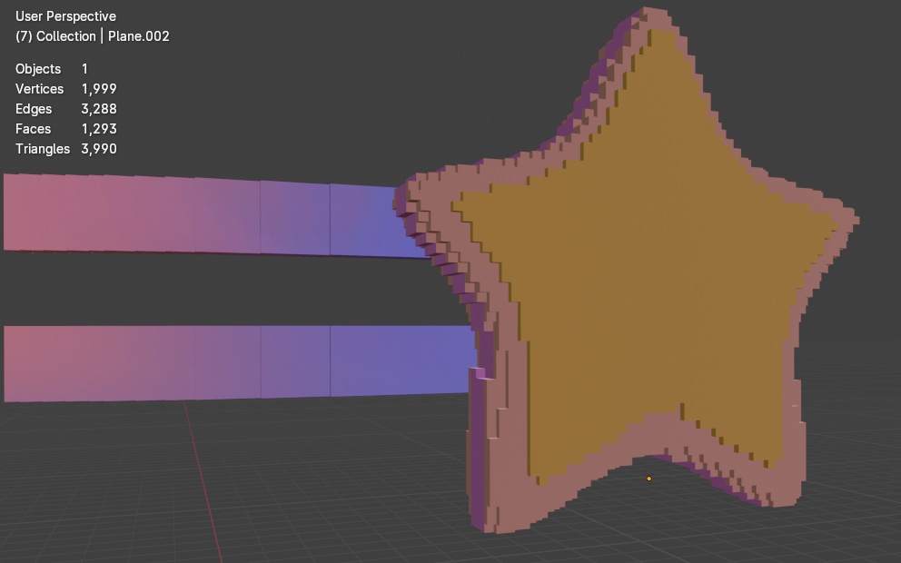 8-Bit & 16 Bit Star shaped hair pin