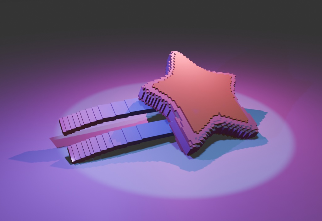 8-Bit & 16 Bit Star shaped hair pin