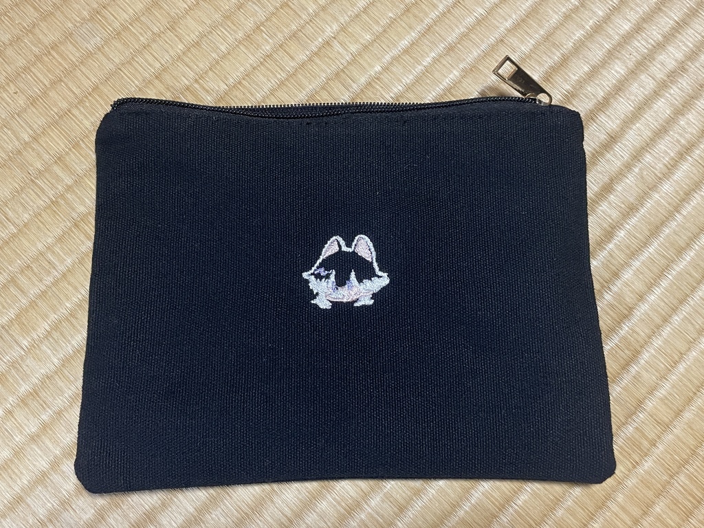 実休光忠刺繍ポーチ