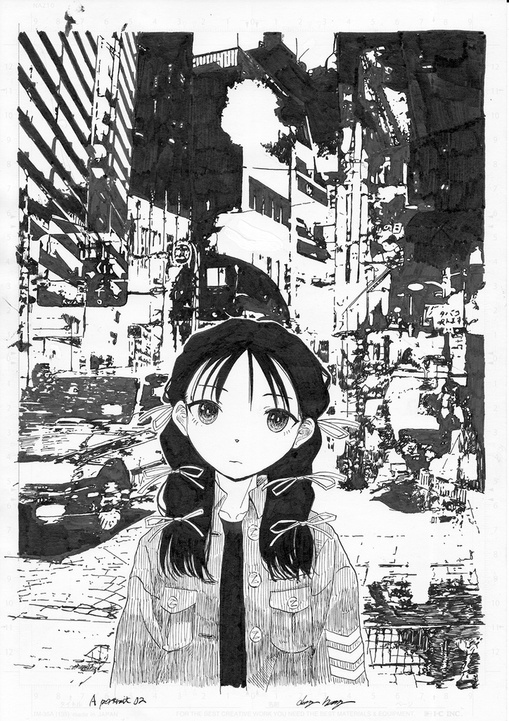 A portrait 02（原画）+Wrecked Archives