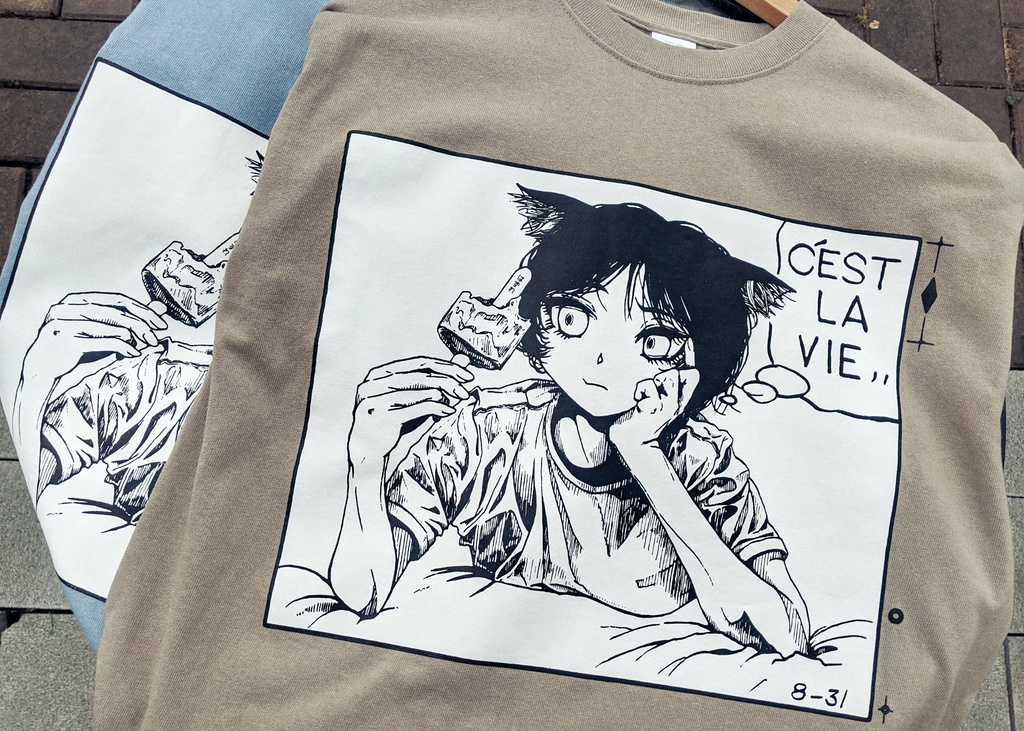 "Neko_chang"  C'est la vie  T-shirt