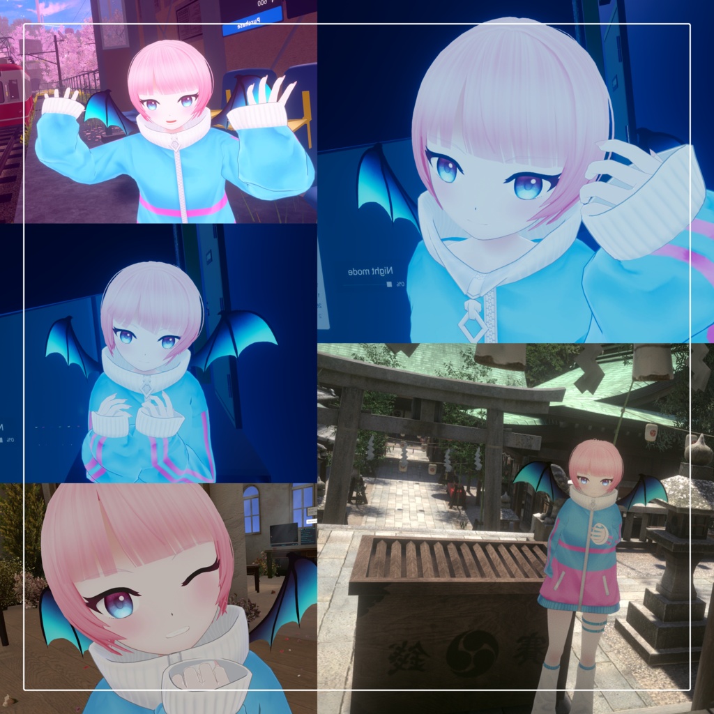 【vketセール! 2800円→2000円】『セレン・ルージュ』VRchat想定オリジナルアバター3Dモデル