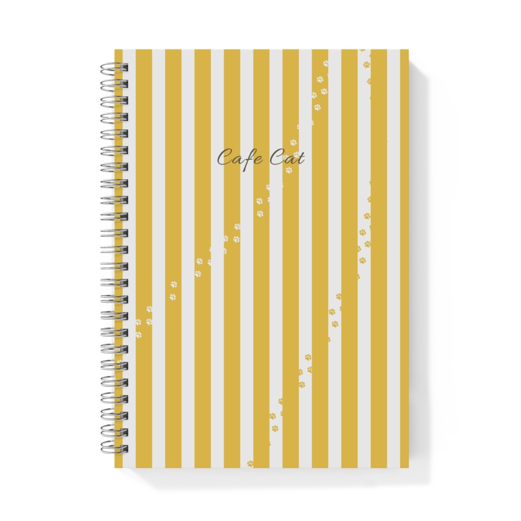 Cafe Cat ring notebook [footprints]