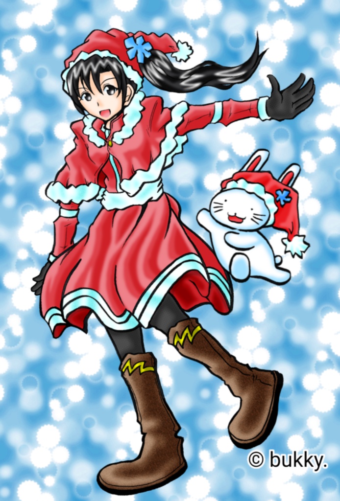 うさぎ彼氏Tシャツ(サンタクロース)