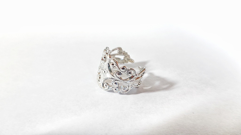 【素材】透かしのシルバー/ゴールドリング