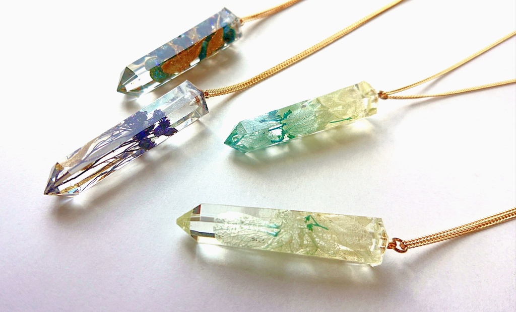 【創作】紫陽花*ネックレス