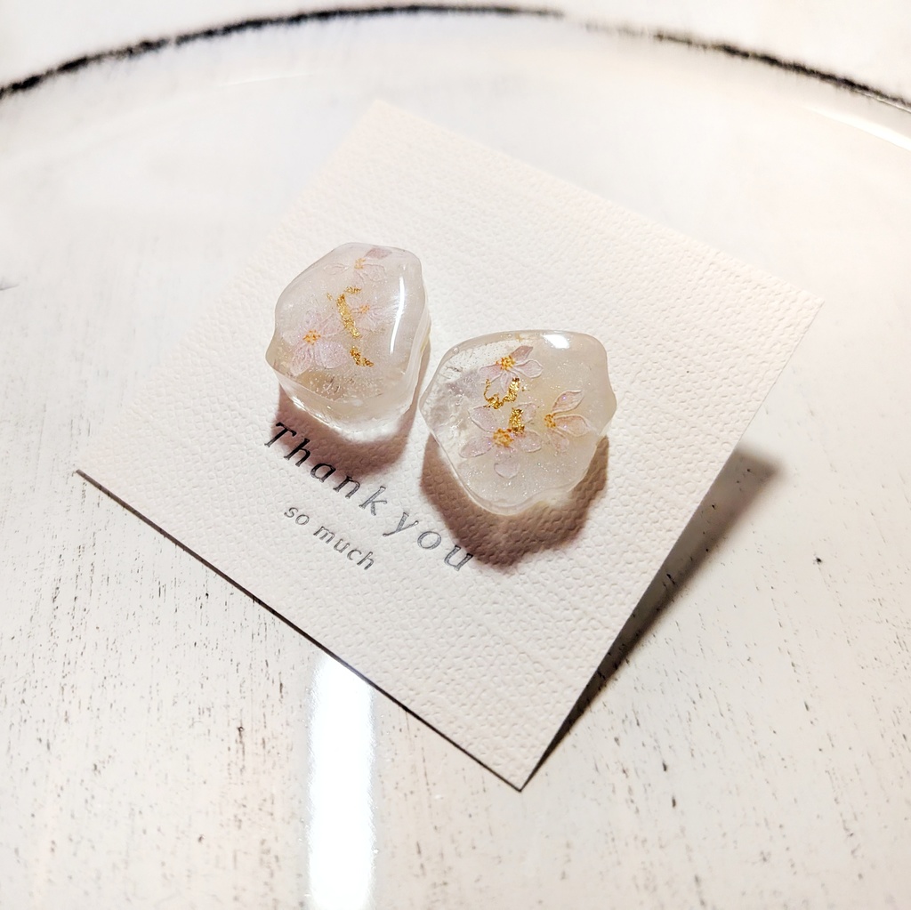 【創作】淡桜-あわざくら-の耳飾り ≪期間限定価格≫