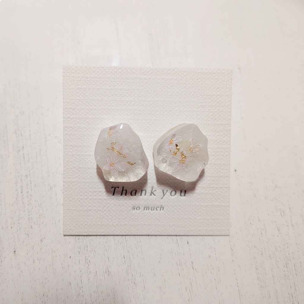 【創作】淡桜-あわざくら-の耳飾り ≪期間限定価格≫