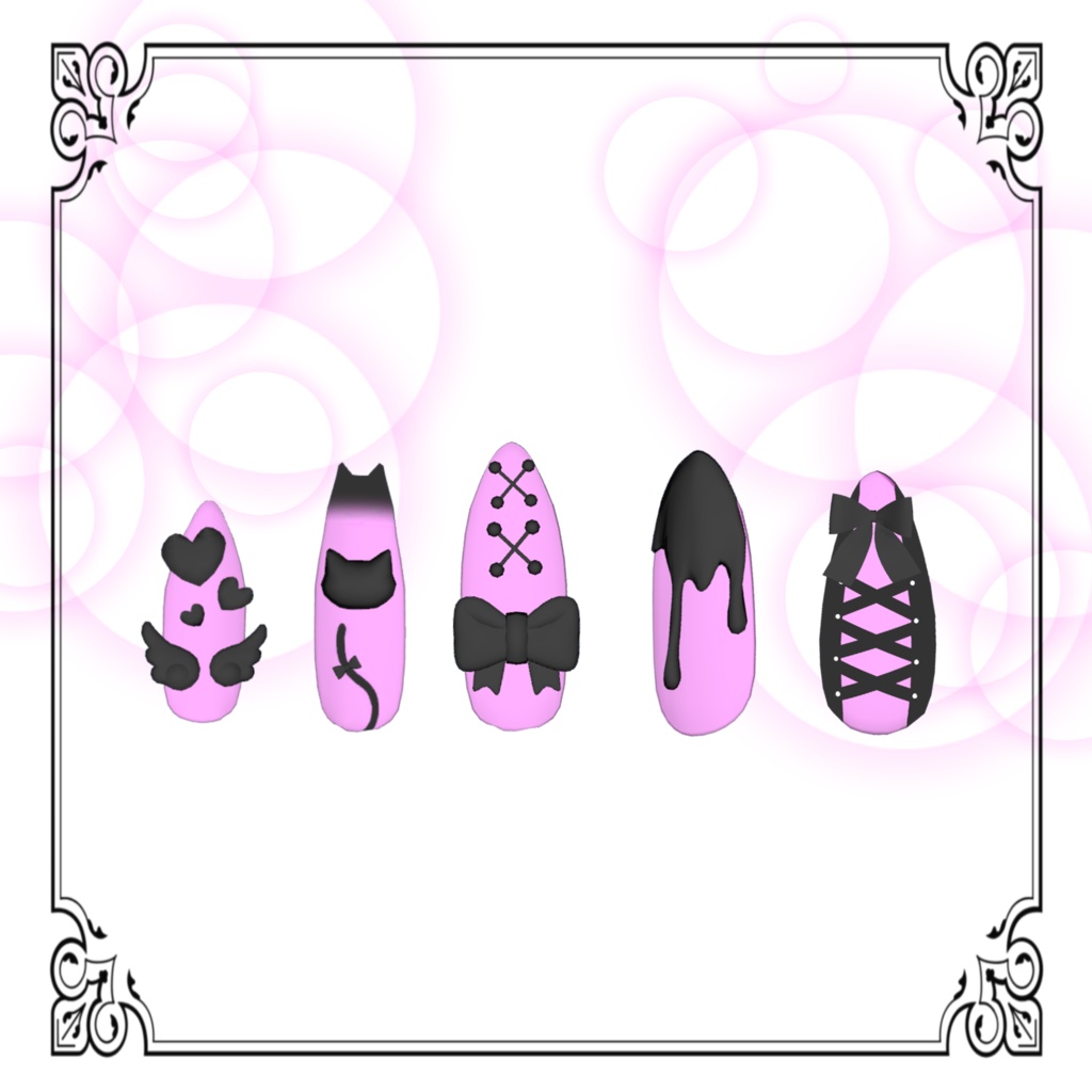 【ルルネ/rurune】地雷ピンクネイル