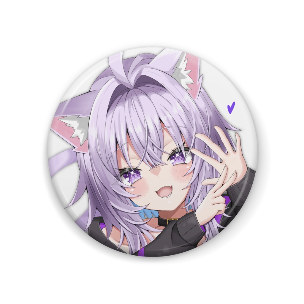 【非公式】猫又おかゆ7周年記念缶バッチ
