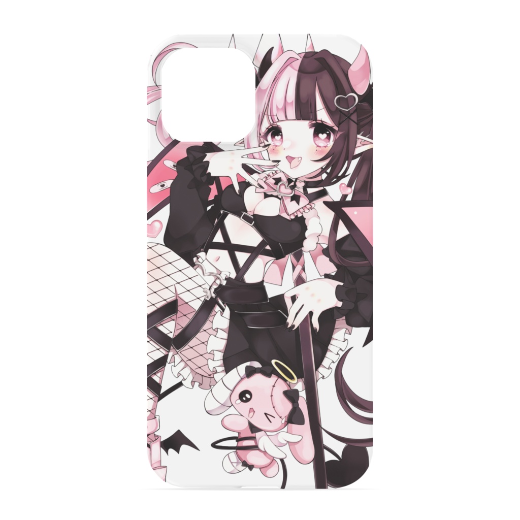 ♥黒羽るるあ♥　iPhoneケース【白】