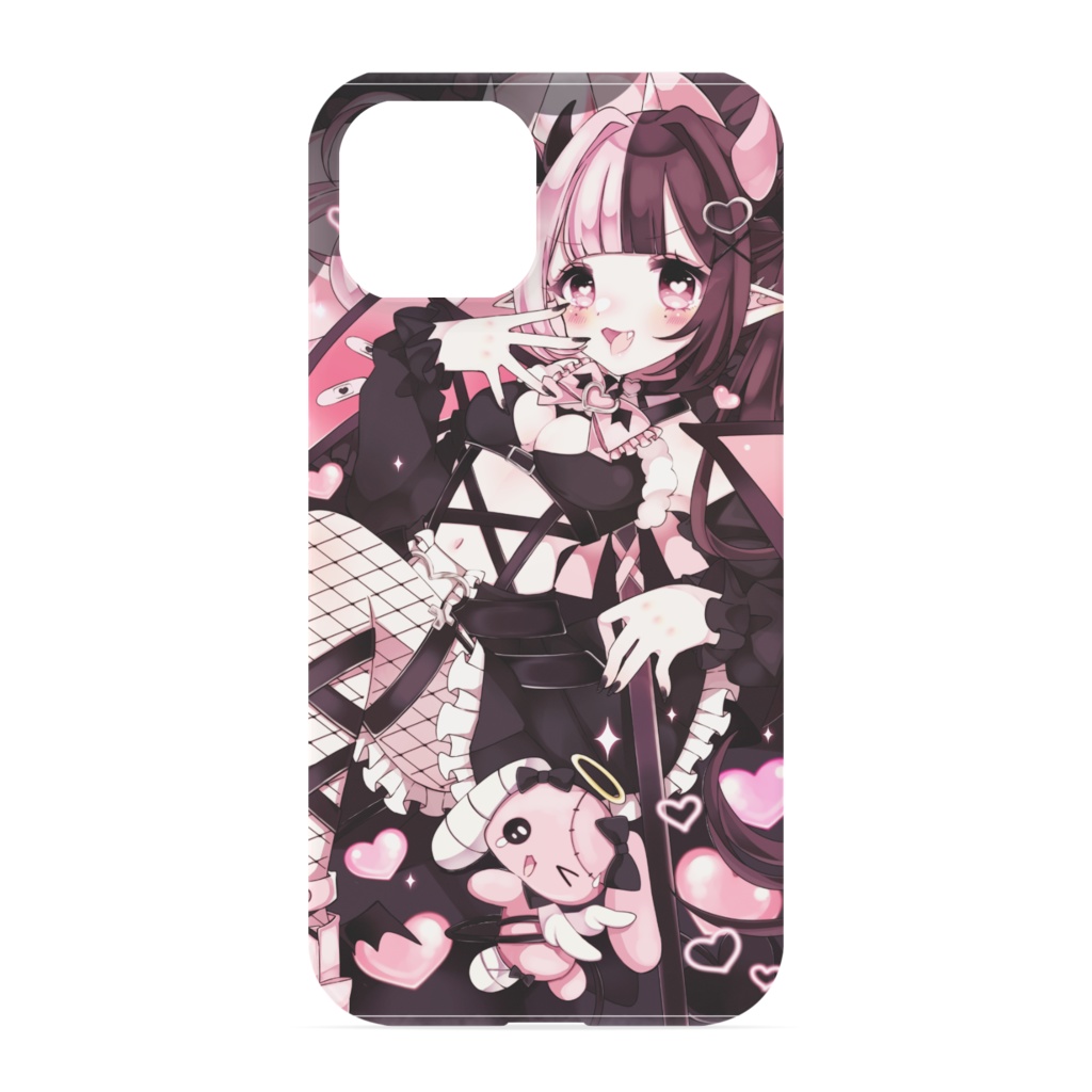 ♥黒羽るるあ♥　iPhoneケース【黒】