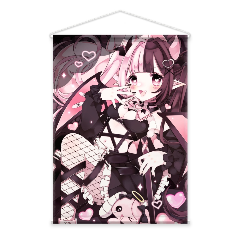 ♥黒羽るるあ♥　縦タペストリー