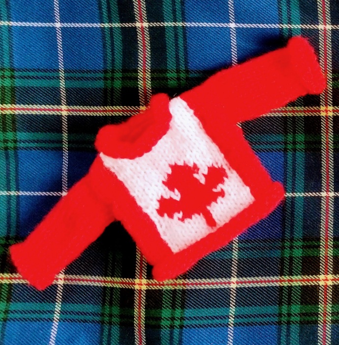 ドール用セーター(カナダ国旗柄)