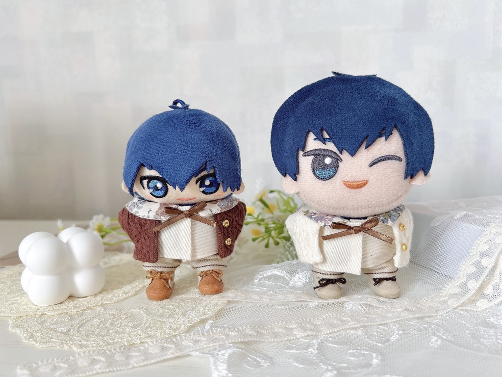 お花柄セーラーとカーディガンセット