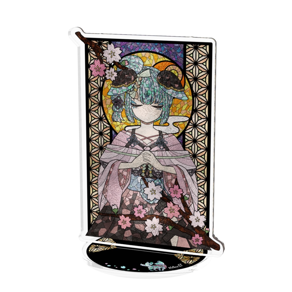 2周年記念 ステンドグラス風アクリルスタンド