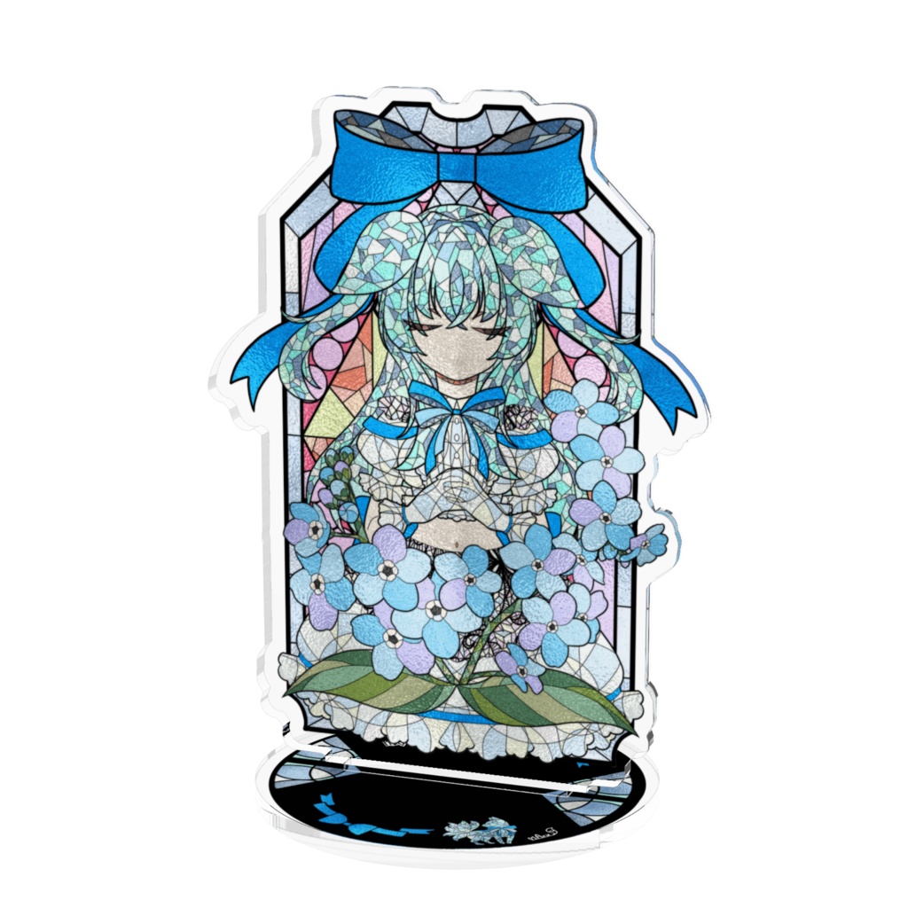 【明日賀ある】デビュー３周年記念　ステンドグラス風アクリルスタンド