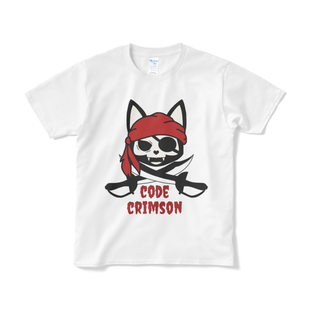 海賊ネコガイコツTシャツ