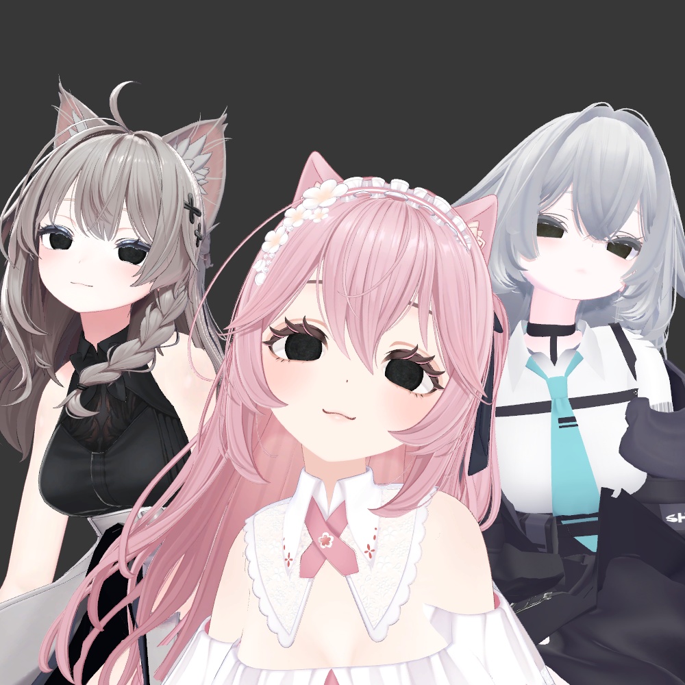 【VRchat】3Avatars 闇堕ちEye Texture 10色 カラー しなの/ルルネ/リナシータ