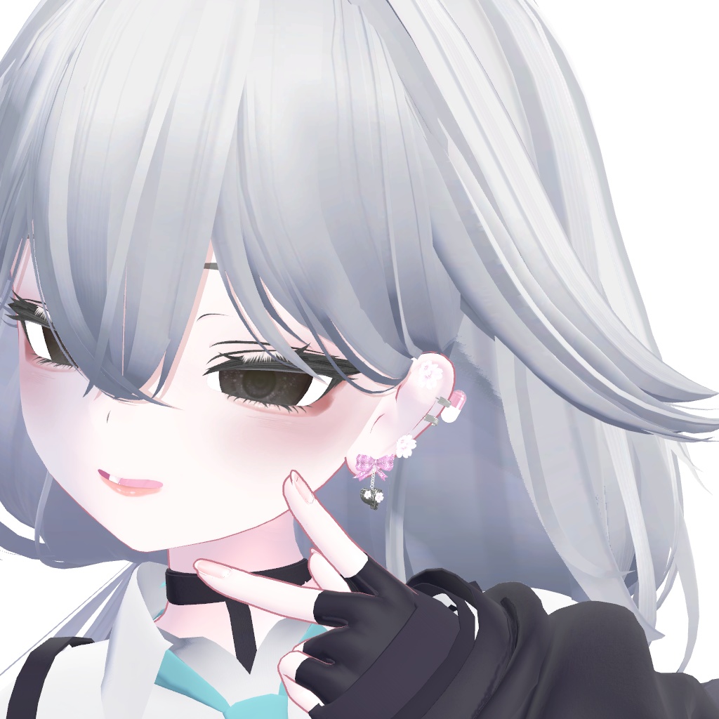 【MA対応】ハート揺れる地雷系さくらピアス