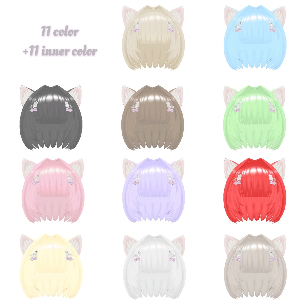 【SALE】重ためCatbobu Hair 《7アバター対応》