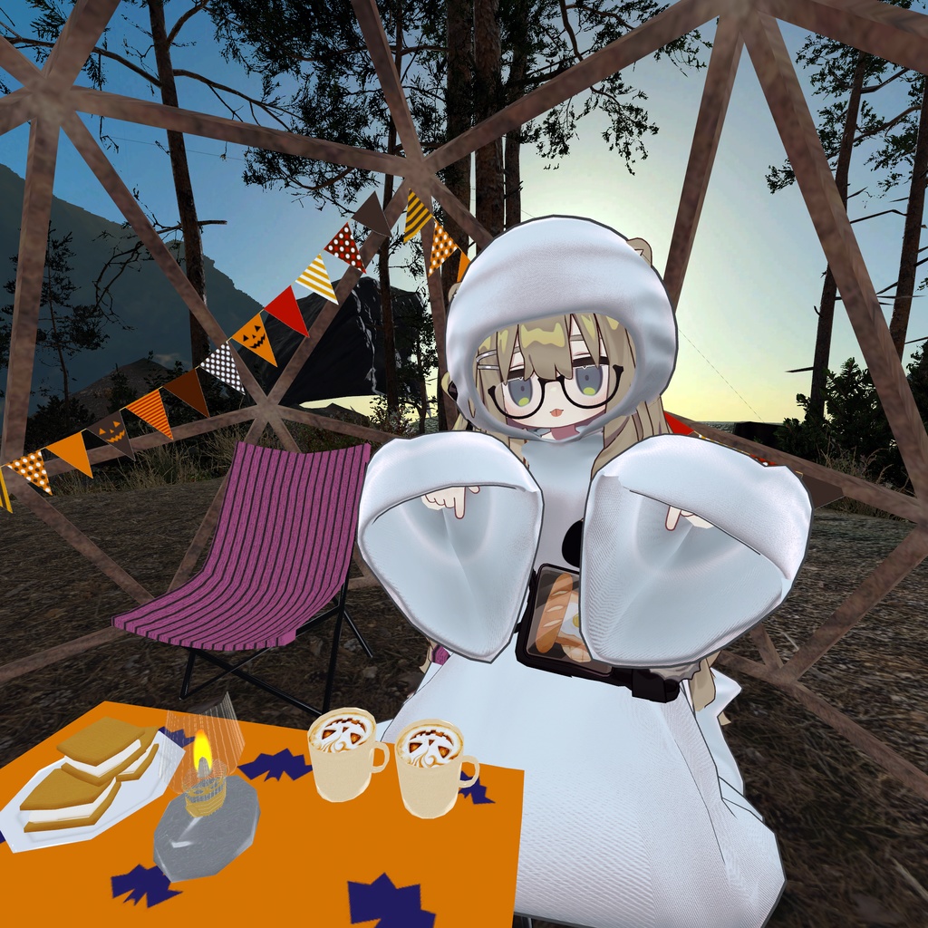 アバターテントセット用【Halloween】改変テクスチャ&モデルセット