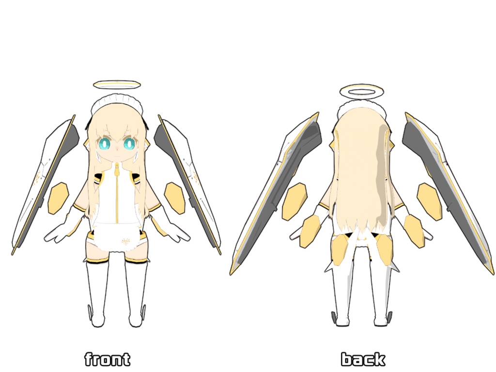 【オリジナル3Dモデル】えんじぇるめいどろぼ・ミカ【VRM】