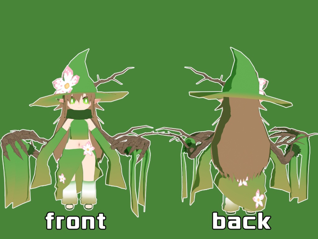 【オリジナル3Dモデル】どらいあーど うぃっち・フィオ【VRM】