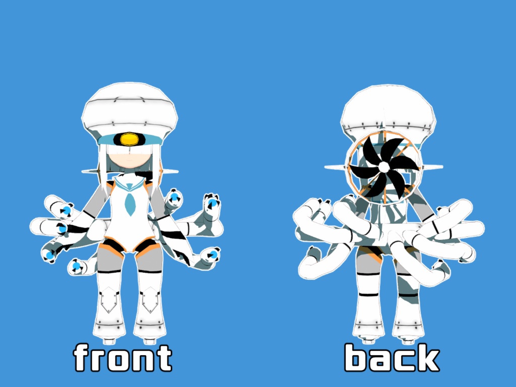 【オリジナル3Dモデル】めたるすきゅら・ルーラ【VRM】