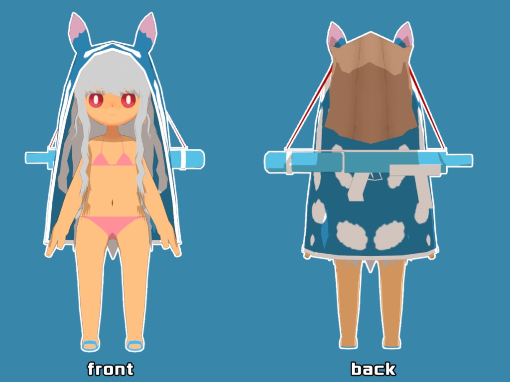 【オリジナル3Dモデル】らぶりぃかいぎゅー・ミウ【VRM】