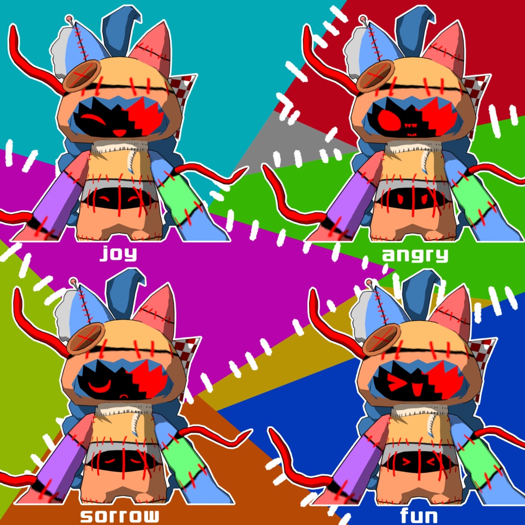 【オリジナル3Dモデル】ツギハギインベーダー・ジャム【VRM】