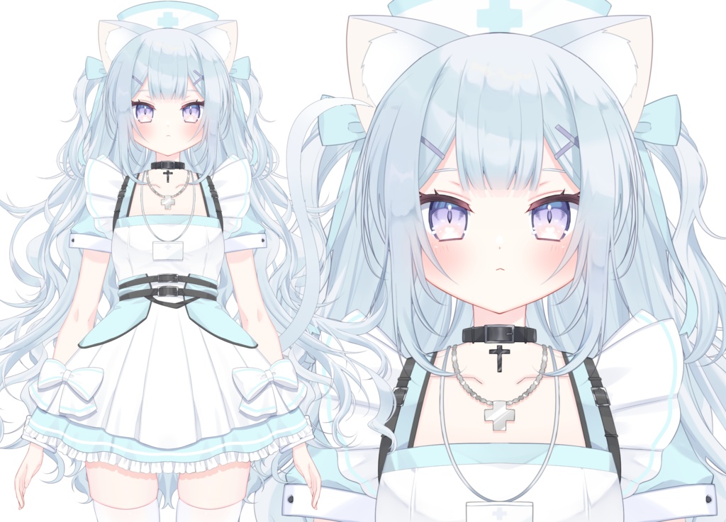 【限定1点】ナースねこの女の子【髪型多数/VTS対応】