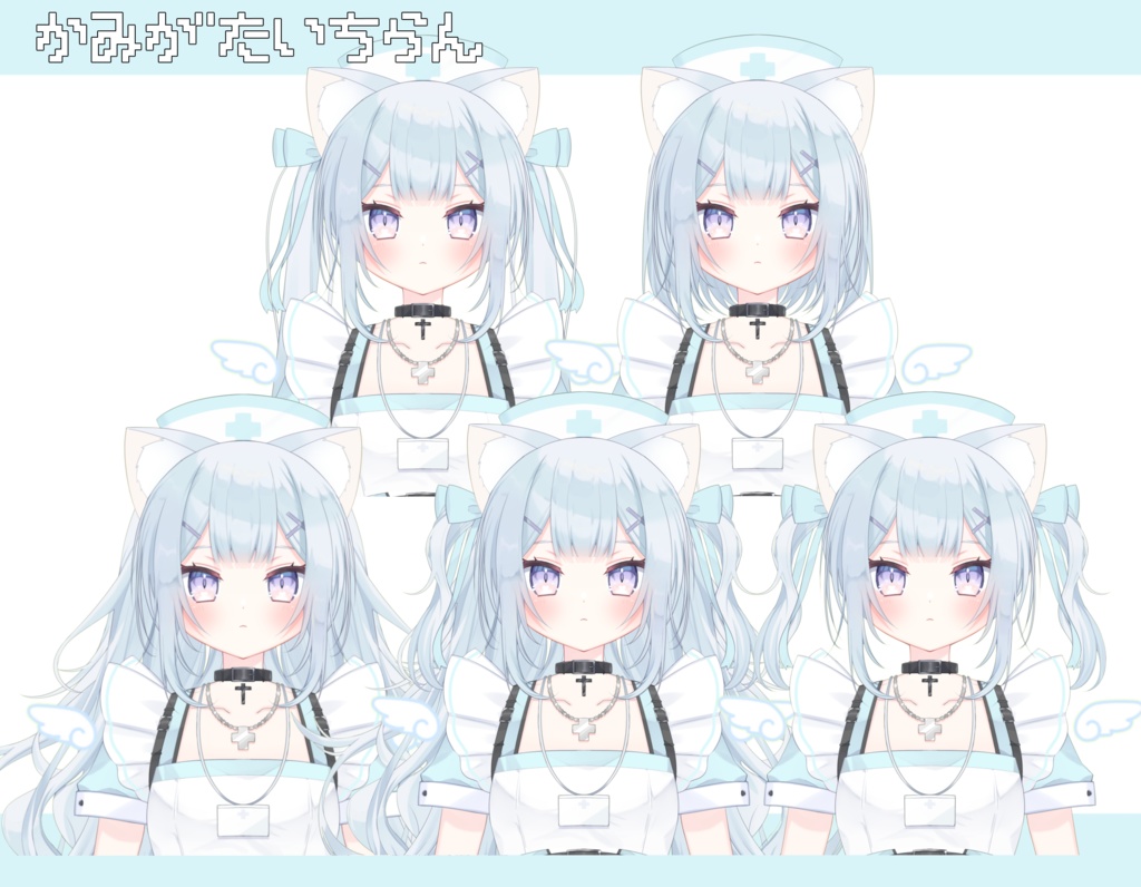 【限定1点】ナースねこの女の子【髪型多数/VTS対応】