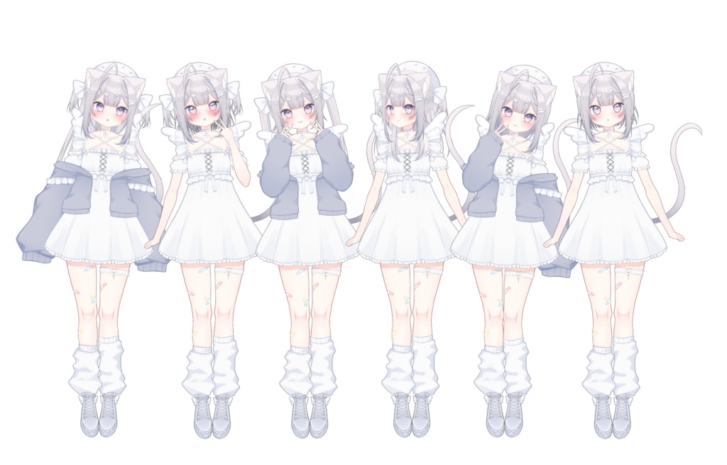 【限定1点】天使ねこの女の子【髪型多数/VTS対応】