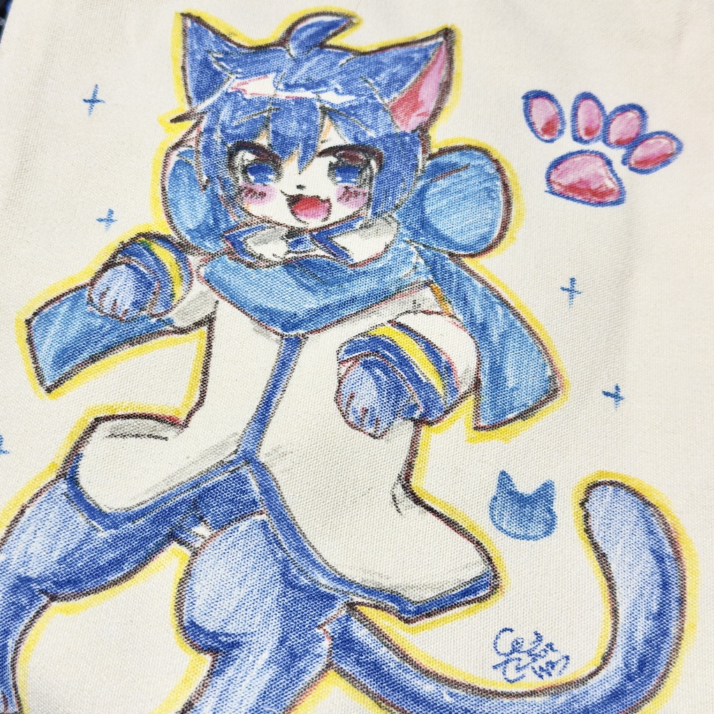 手描きトートバッグ けもKAITO