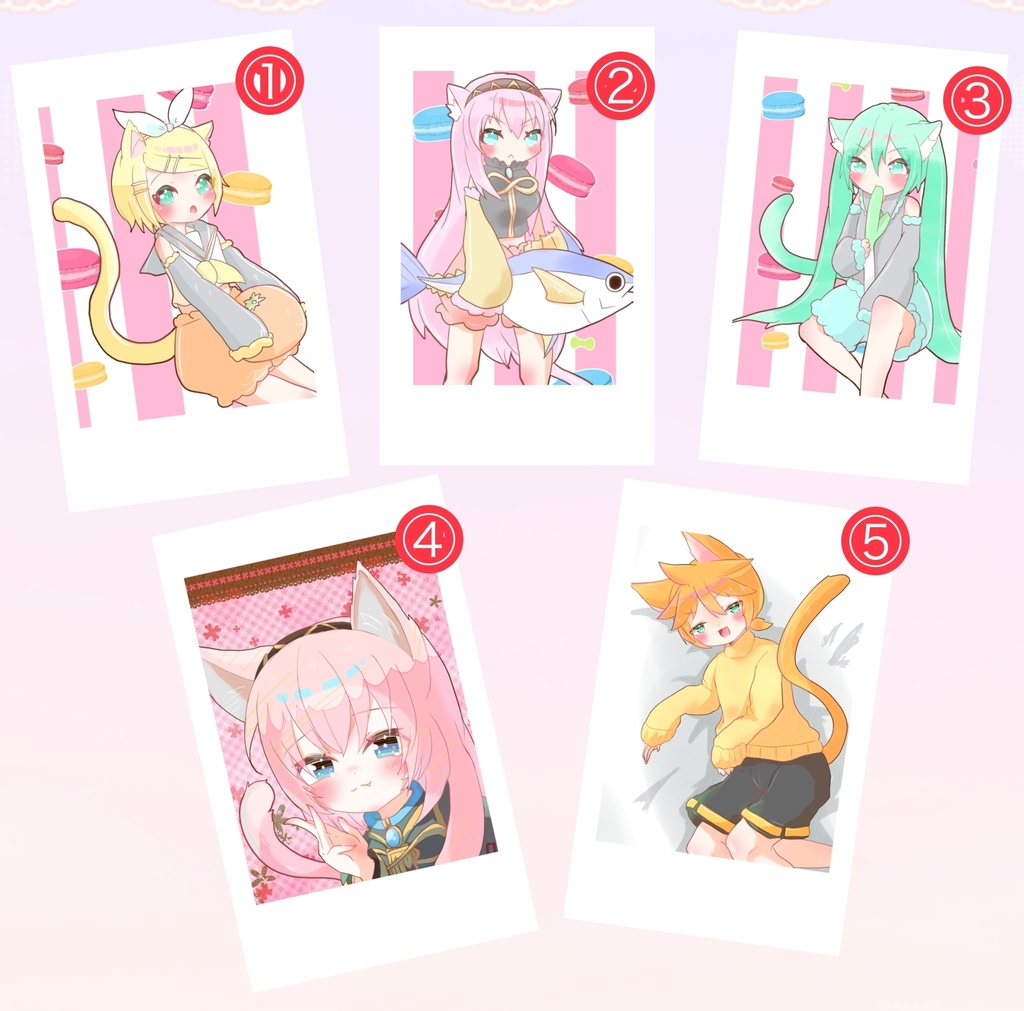 ねこみみ チェキ風カード