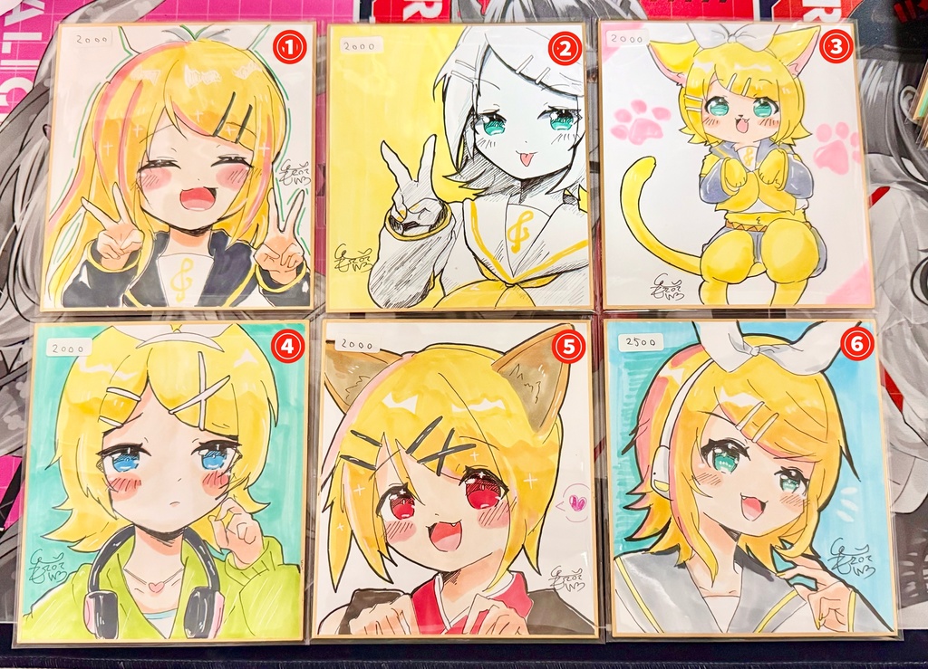 鏡音リン ミニ色紙