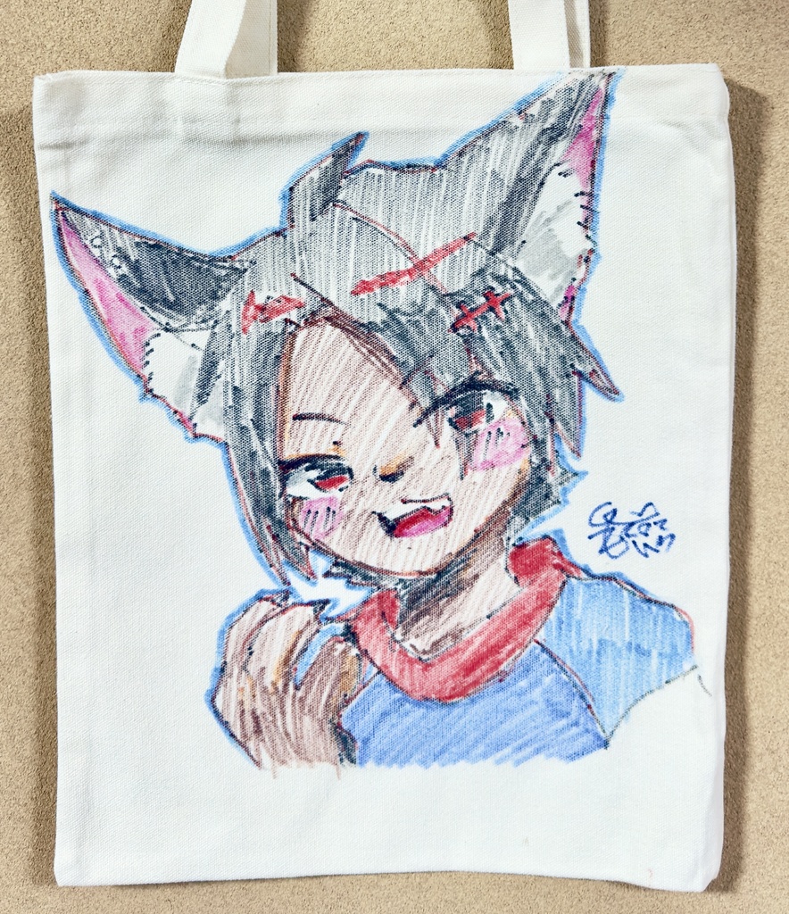 オリケモ ギルネス 手描きトートバッグ