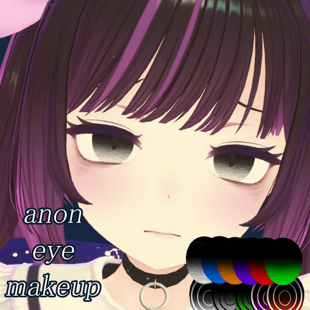 【3アバター対応】がさがさ病みメイク&アイテクスチャ Eyes&Makeup Texture【VRC】