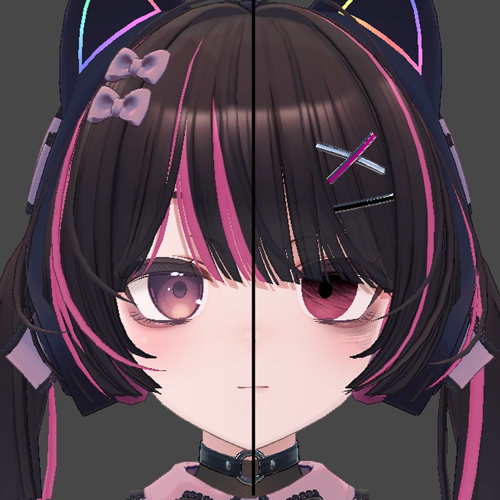 【4アバター対応】がさがさ病みメイク&アイテクスチャ Eyes&Makeup Texture【VRC】