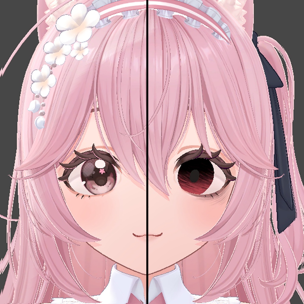 【3アバター対応】がさがさ病みメイク&アイテクスチャ Eyes&Makeup Texture【VRC】