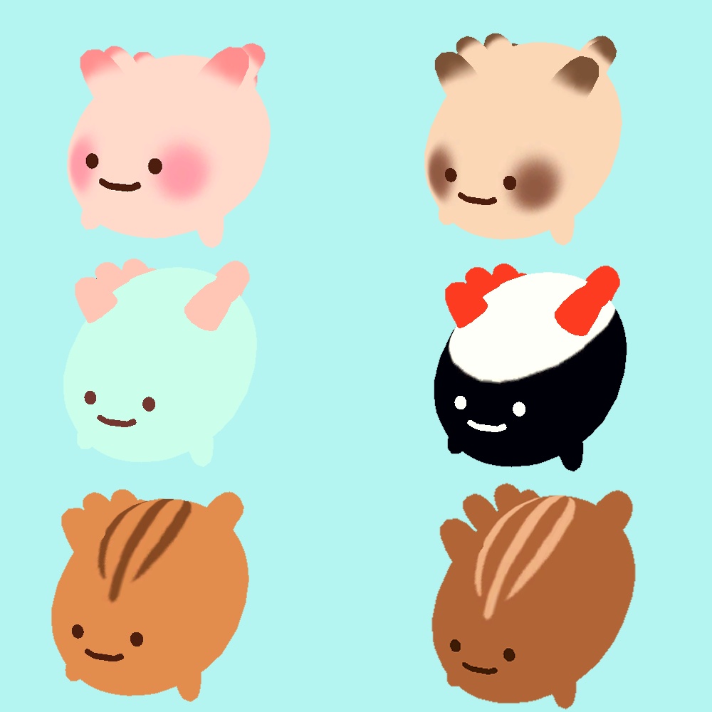 【無料】のびる!なまこちゃんテクスチャセット