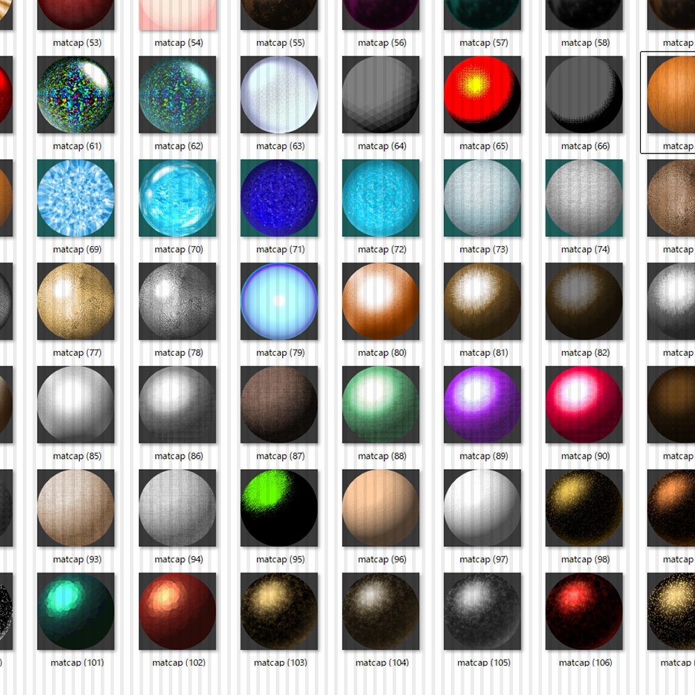 【無料版あり】matcap104種類 詰め合わせパック ver2【生成AI不使用】