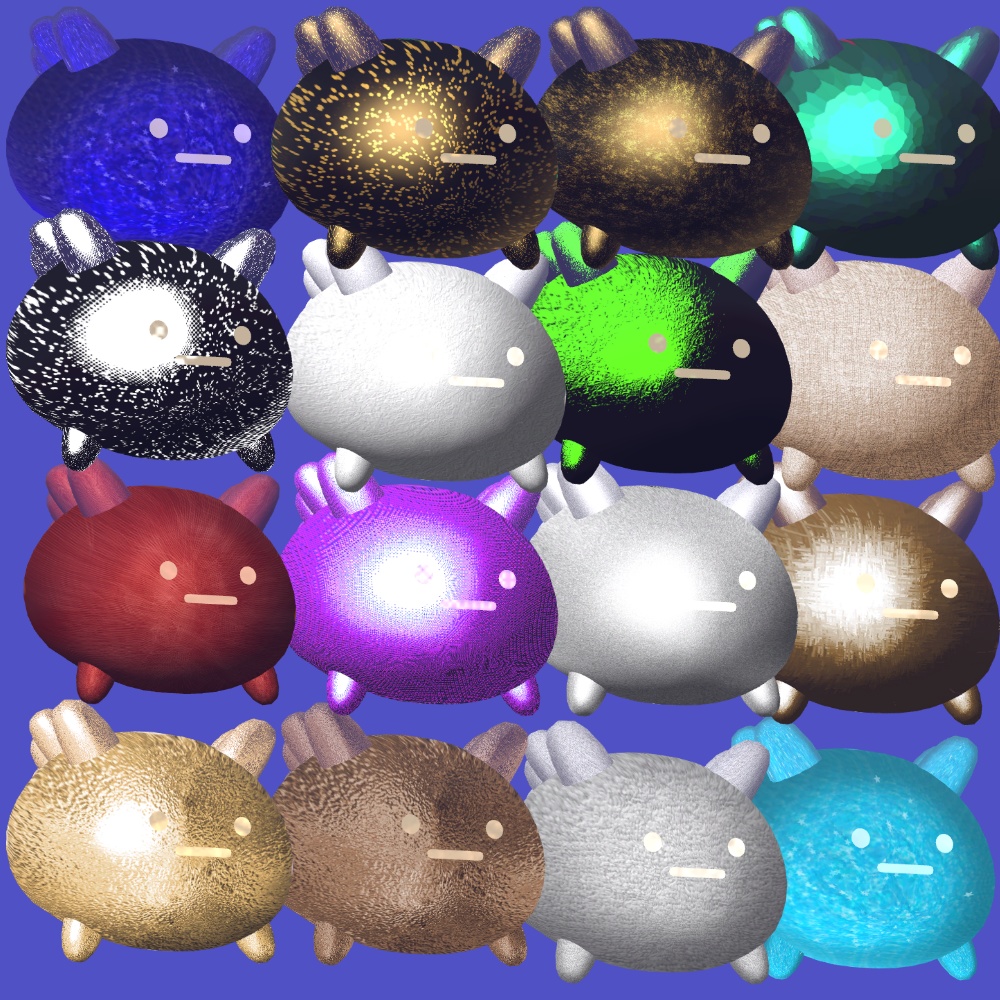 【無料版あり】matcap104種類 詰め合わせパック ver2【生成AI不使用】