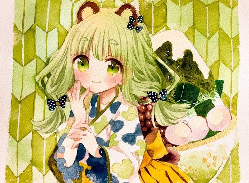 原画 抹茶かき氷 しゅらしゅしゅしゅ Booth