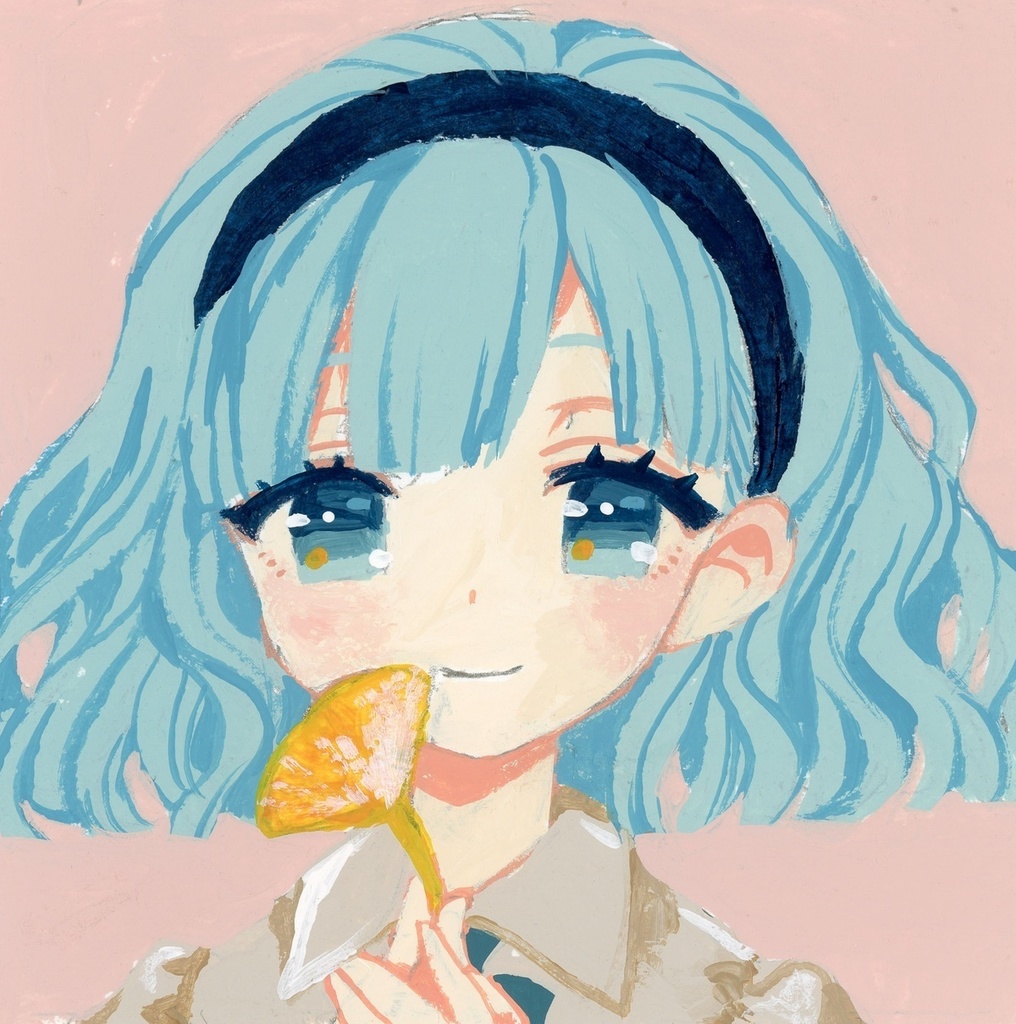 【ミニ原画】銀杏と微笑み