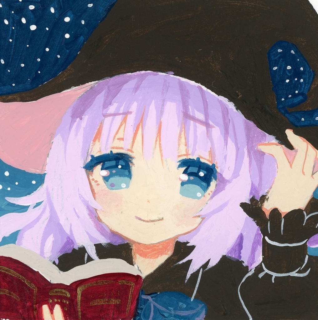 【ミニ原画】魔女と魔導書